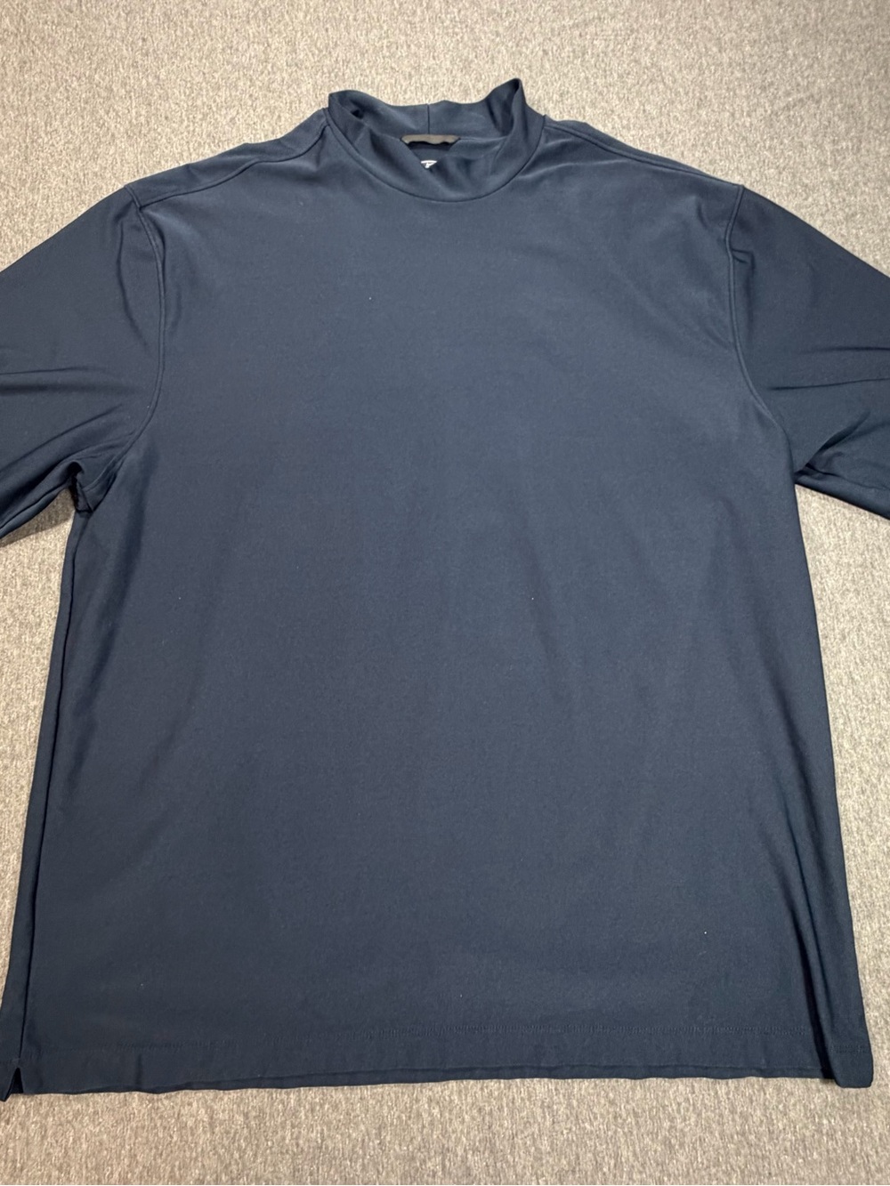 Nike Mock Neck Dri Fit UV Golf Shirt Short Sleeve Mens XL Dark Blue